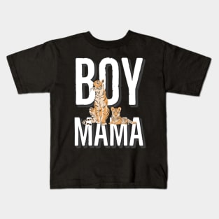 Boy mamma tiger print Kids T-Shirt